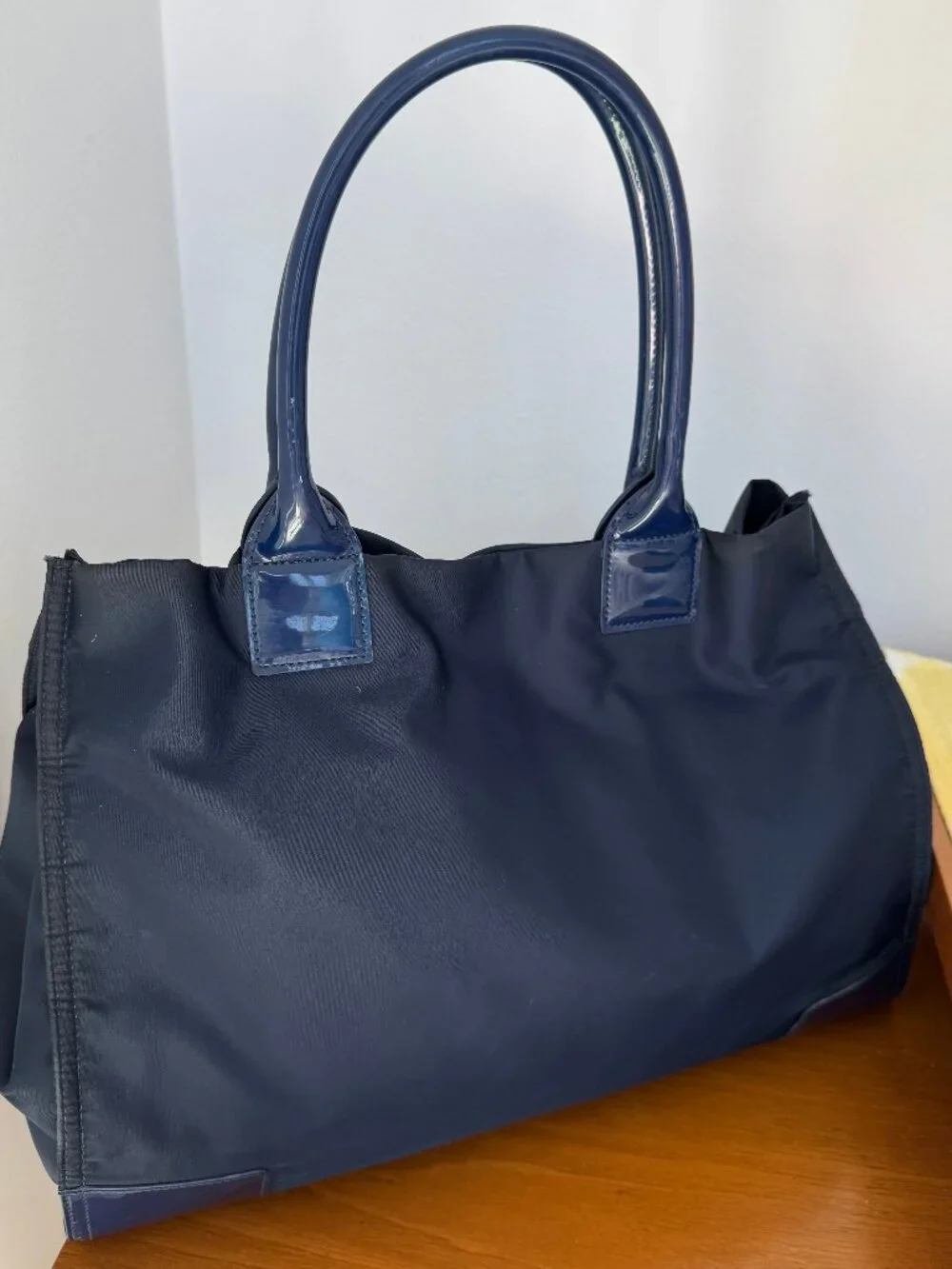 Tory Burch Ella Large Nylon Tote French Navy Work Travel Bag